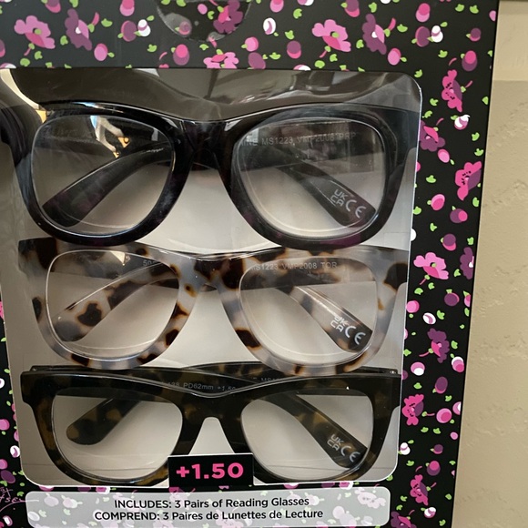 Betsey Johnson 3pk reading glasses +1.50 - Picture 2 of 7